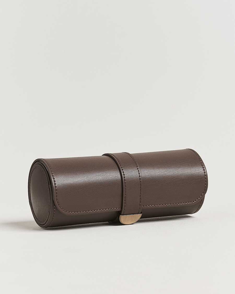 Herren | Uhren- und Schmuckkasten | WOLF | Triple Watch Roll Earth Coffee