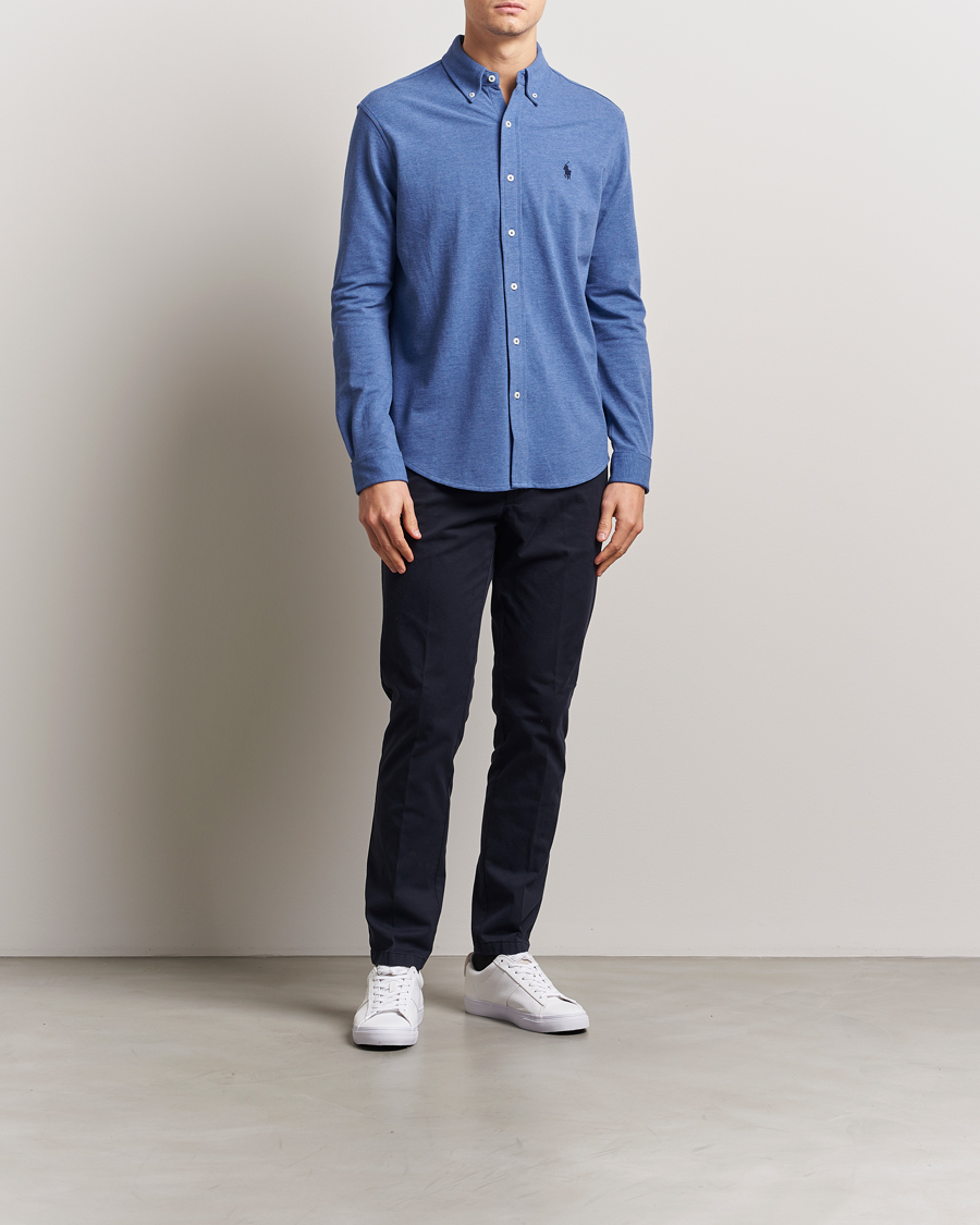 Herren | Hemden | Polo Ralph Lauren | Featherweight Mesh Shirt Faded Royal Heahter