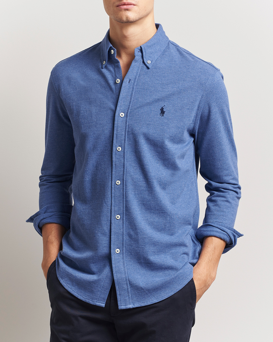 Herren | Hemden | Polo Ralph Lauren | Featherweight Mesh Shirt Faded Royal Heahter