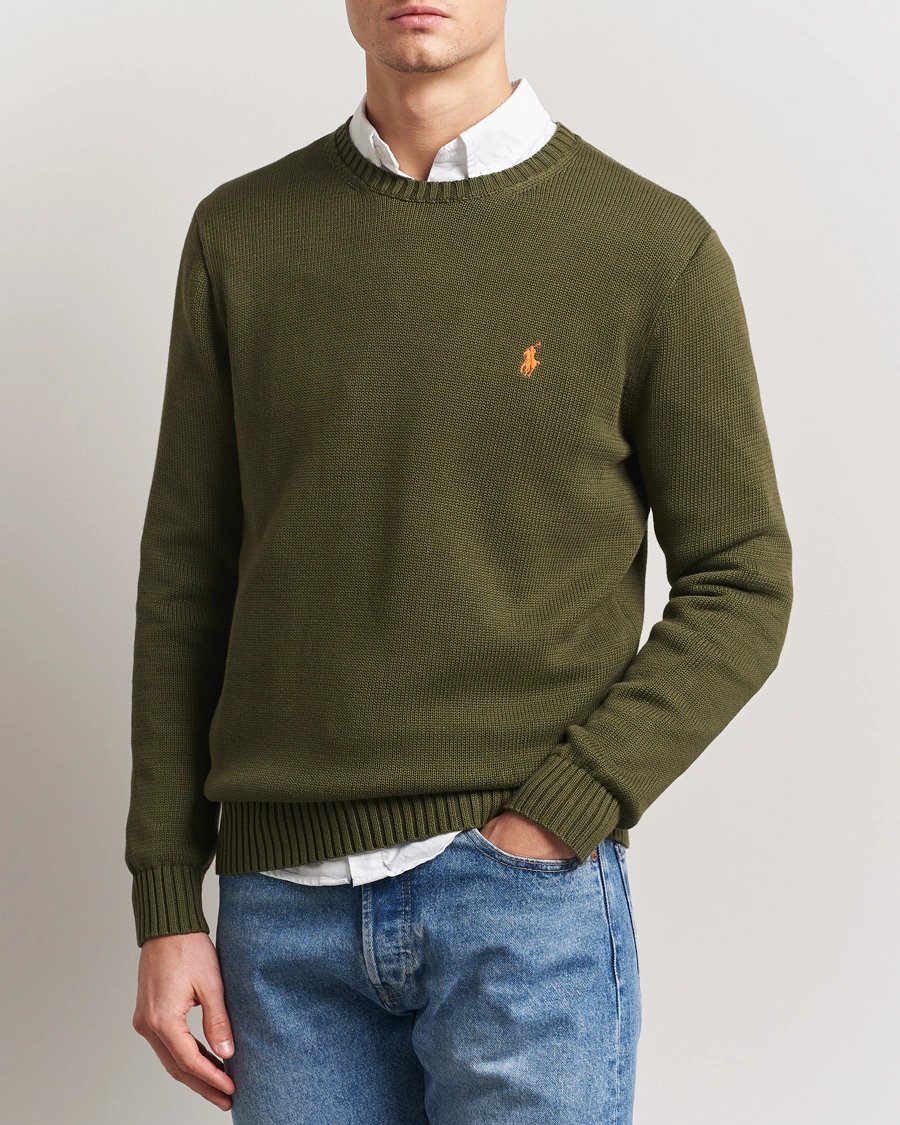 Herren | Pullover | Polo Ralph Lauren | Cotton Crew Neck Sweater New Olive
