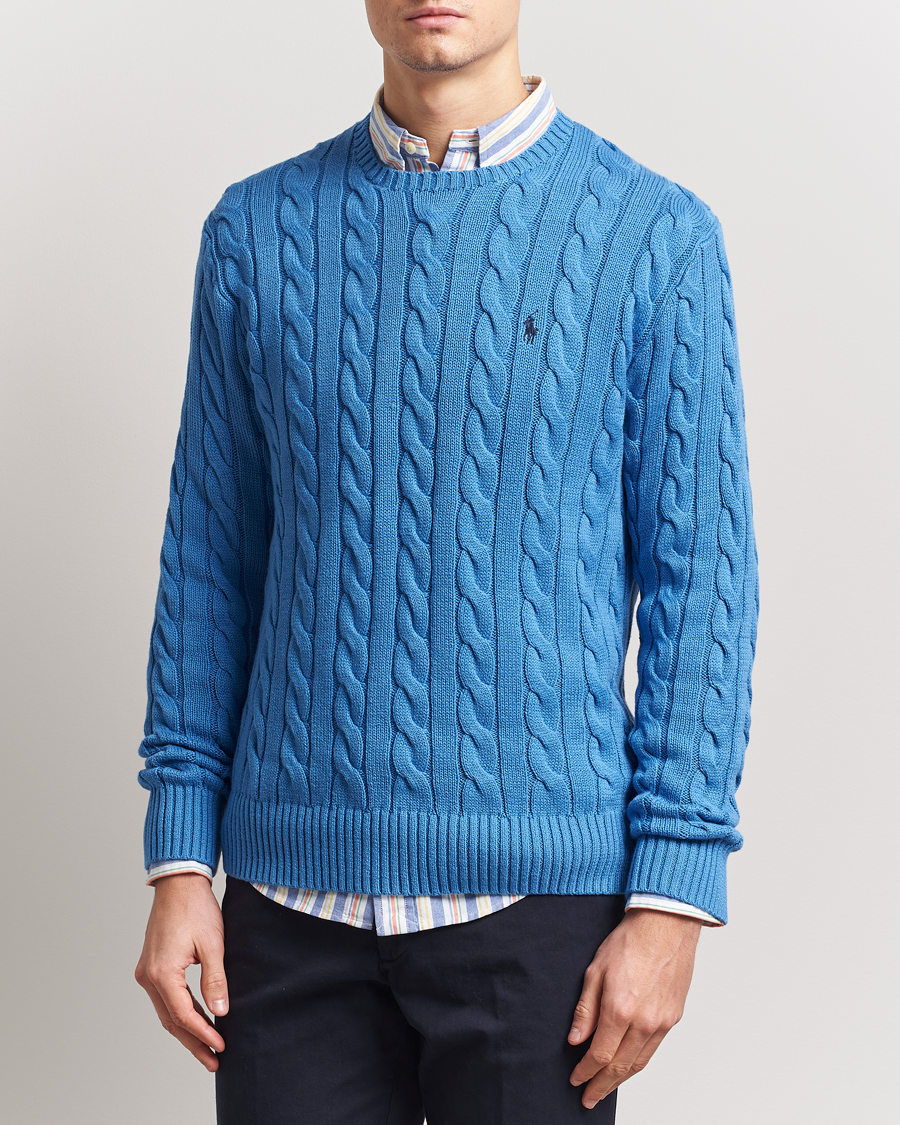 Herren | Pullover | Polo Ralph Lauren | Cotton Cable Pullover Blue Orbit
