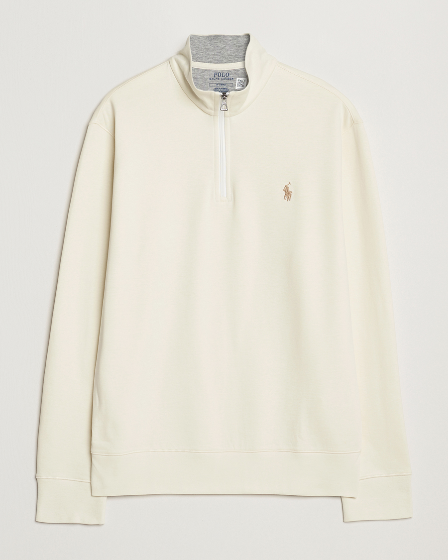 Herren | Pullover | Polo Ralph Lauren | Tech Double Knit Half Zip Parchment Cream