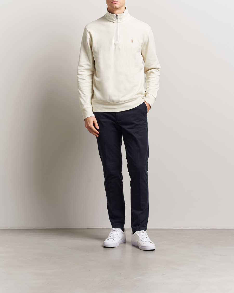 Herren | Pullover | Polo Ralph Lauren | Double Knit Half-Zip Sweater Parchment Cream