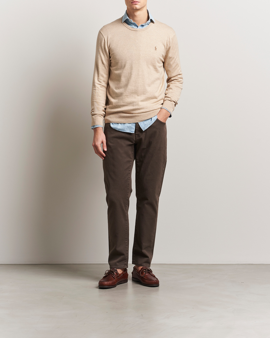 Herren | Pullover | Polo Ralph Lauren | Cotton Crew Neck Sweater Dune Melange