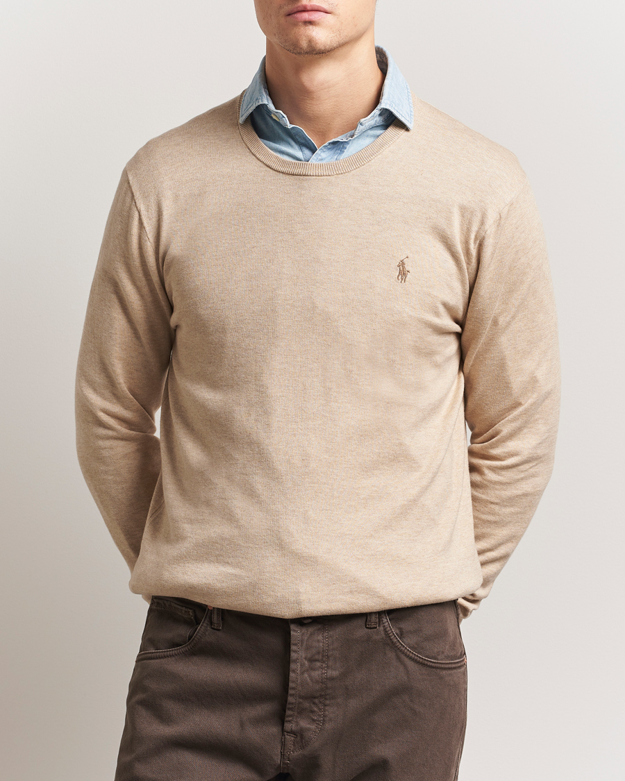 Herren | Pullover | Polo Ralph Lauren | Cotton Crew Neck Sweater Dune Melange