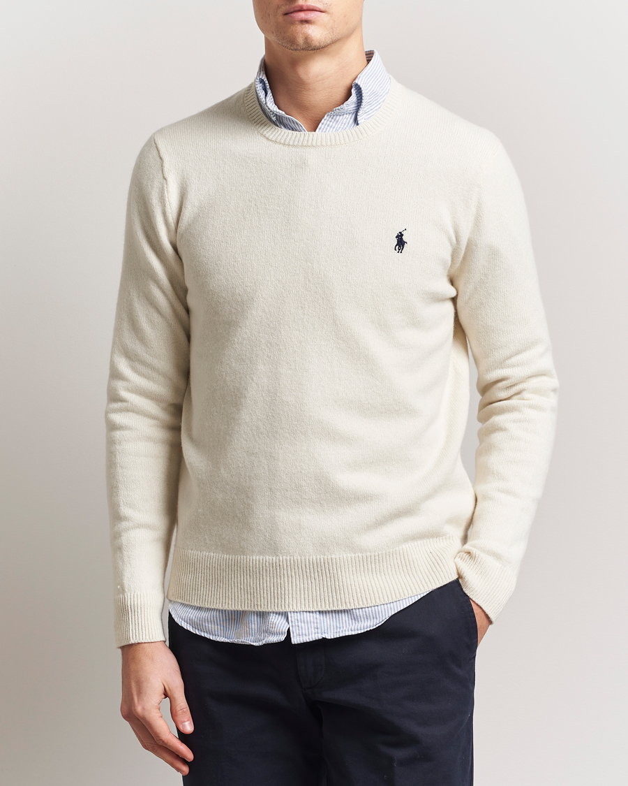 Herren | Pullover | Polo Ralph Lauren | Cotton/Wool Pullover Andover Cream