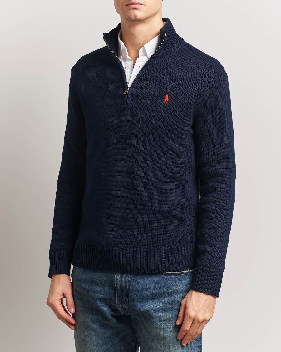 Herren | Pullover | Polo Ralph Lauren | Cotton Pullover Half-Zip Hunter Navy