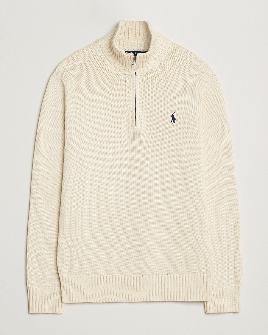 Herren | Pullover | Polo Ralph Lauren | Cotton Pullover Half Zip Andover Cream