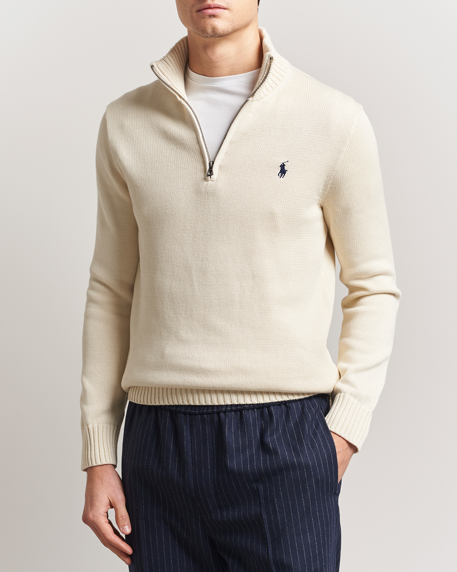 Herren | Pullover | Polo Ralph Lauren | Cotton Pullover Half Zip Andover Cream