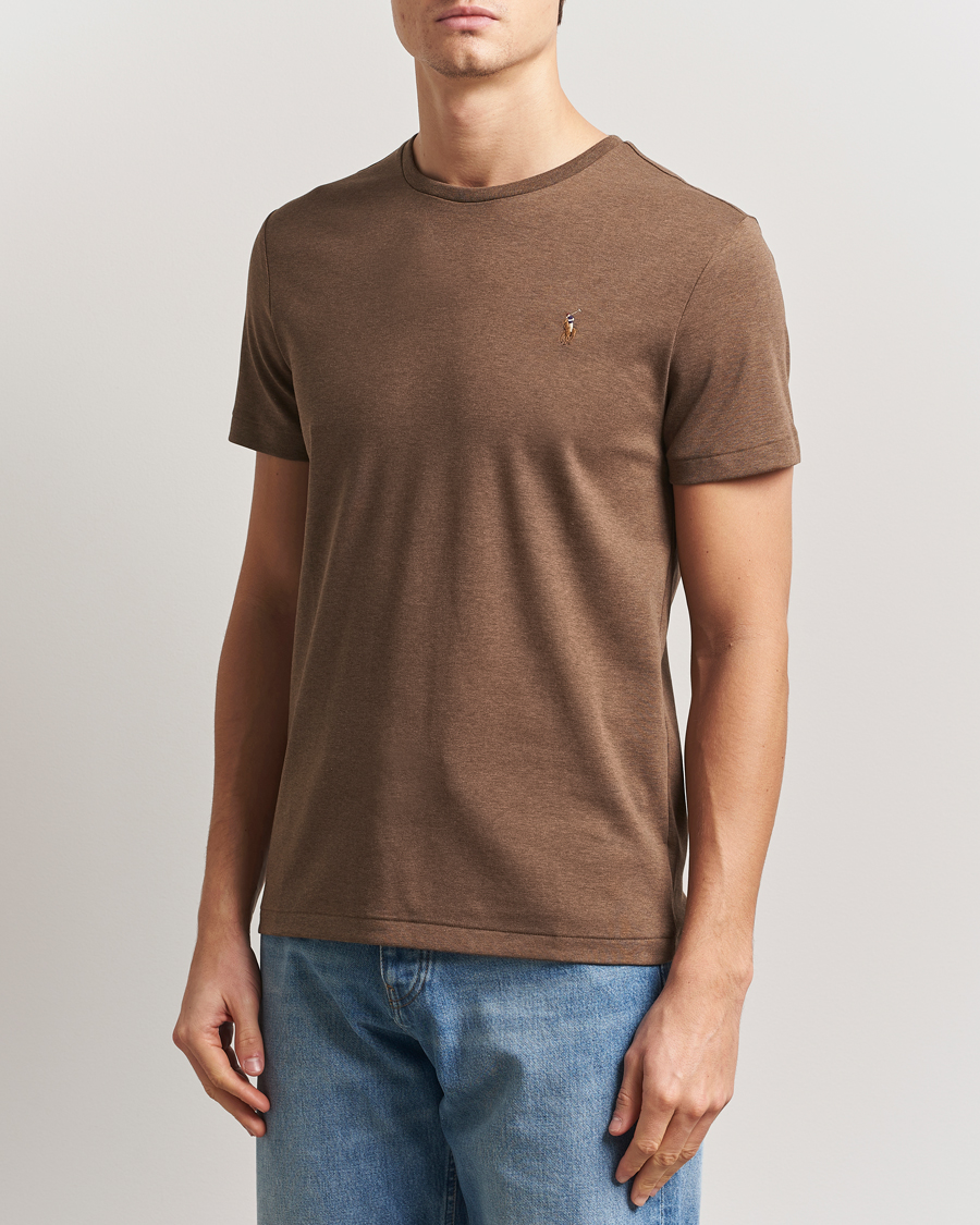 Herren | T-Shirts | Polo Ralph Lauren | Luxury Pima Cotton Crew Neck T-Shirt Cedar Heather