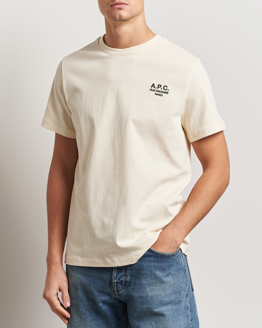 Herren | T-Shirts | A.P.C. | Rue Madame T-Shirt Ecru