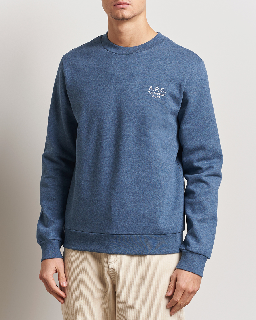 Herren | Pullover | A.P.C. | Rue Madame Sweatshirt Blue Melange