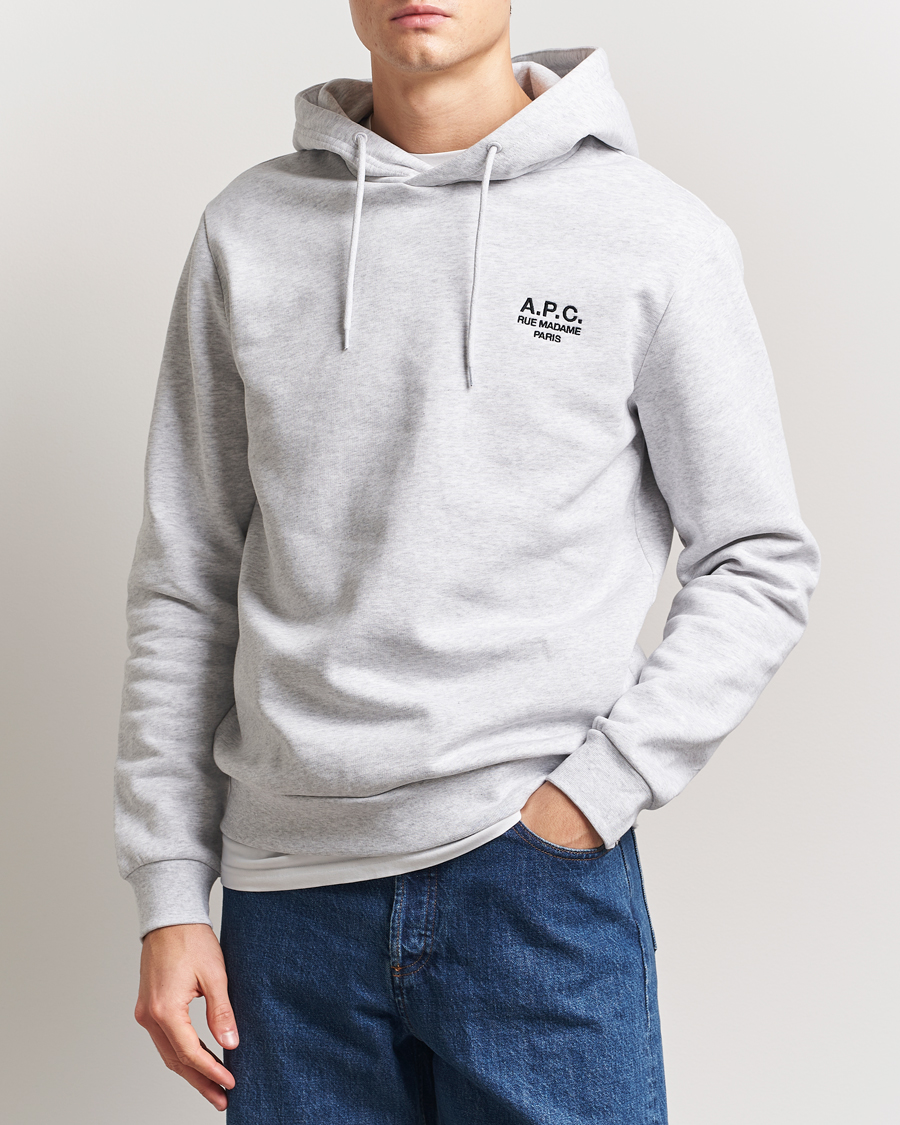 Herren | Pullover | A.P.C. | Rue Madame Hoodie Heather Grey/Black