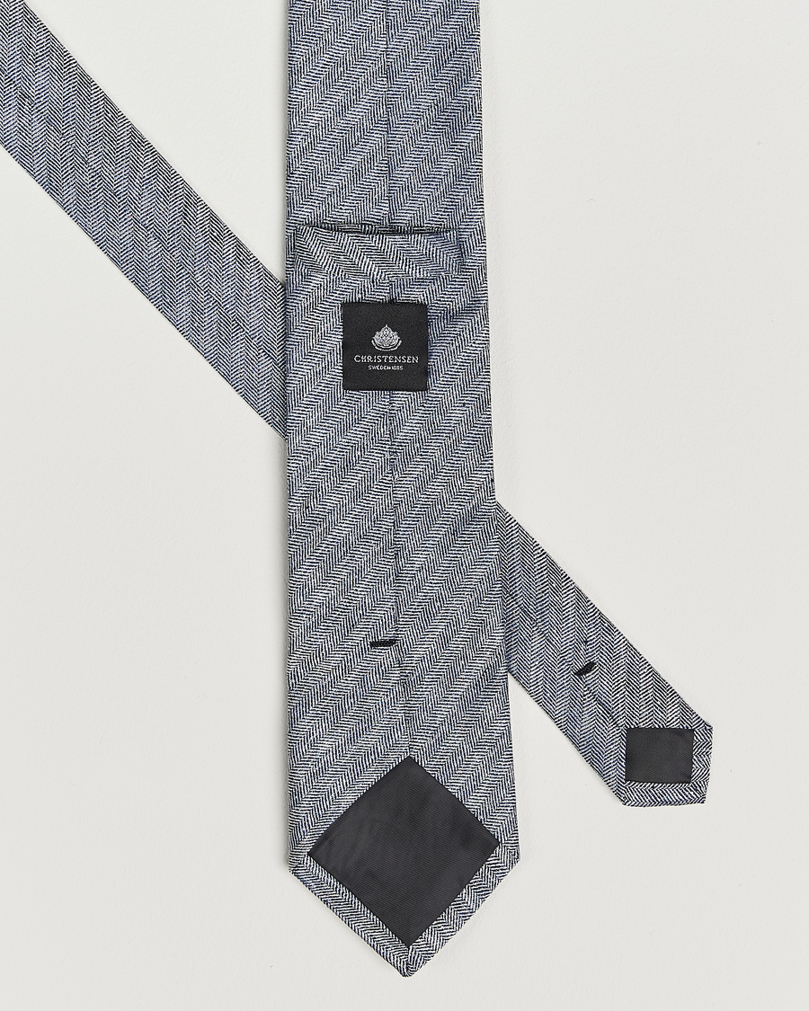 Herren | Krawatten | Amanda Christensen | Box Set Printed Silk 8cm Tie With Pocket Square Navy
