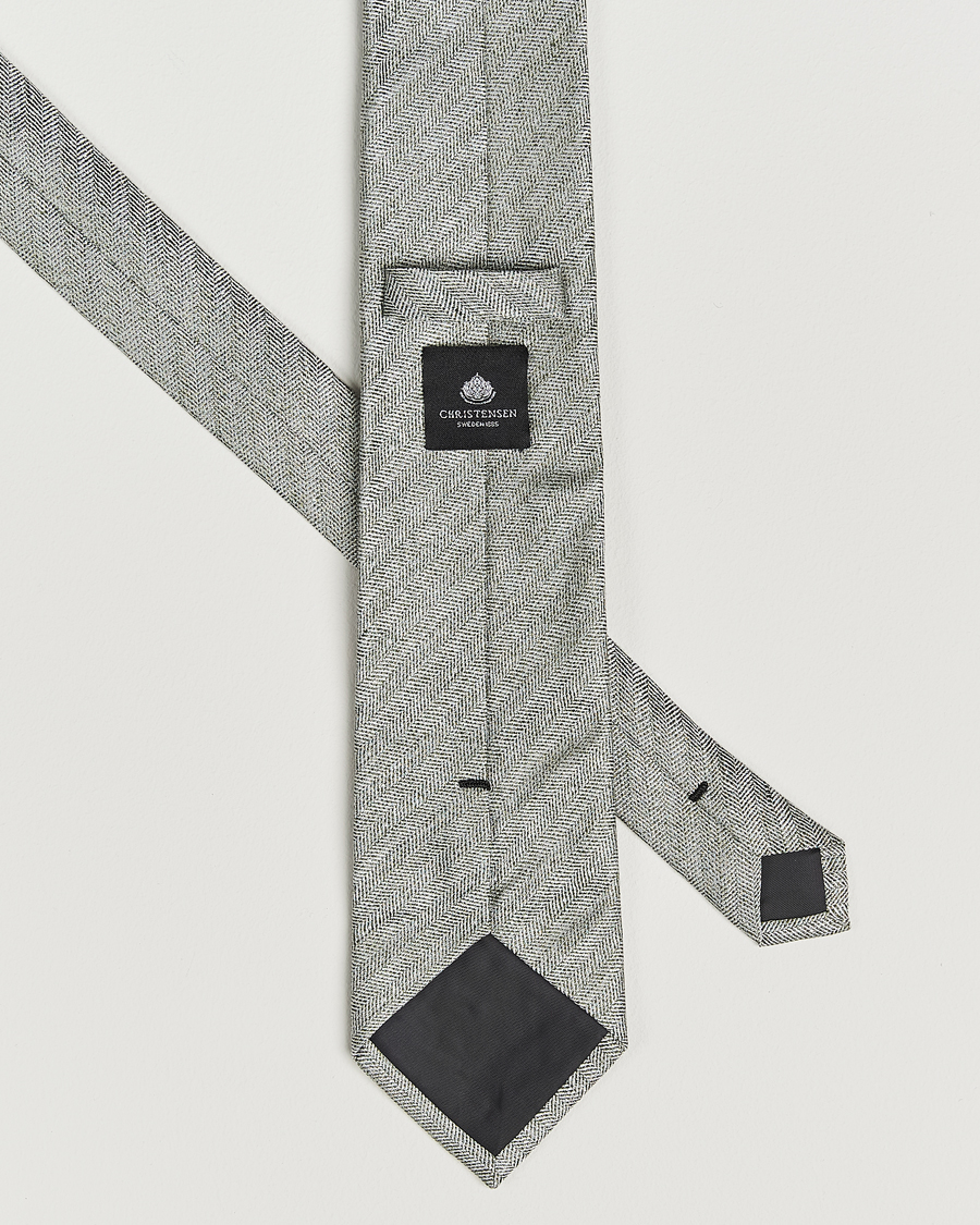 Herren | Krawatten | Amanda Christensen | Box Set Printed Silk 8cm Tie With Pocket Square Green