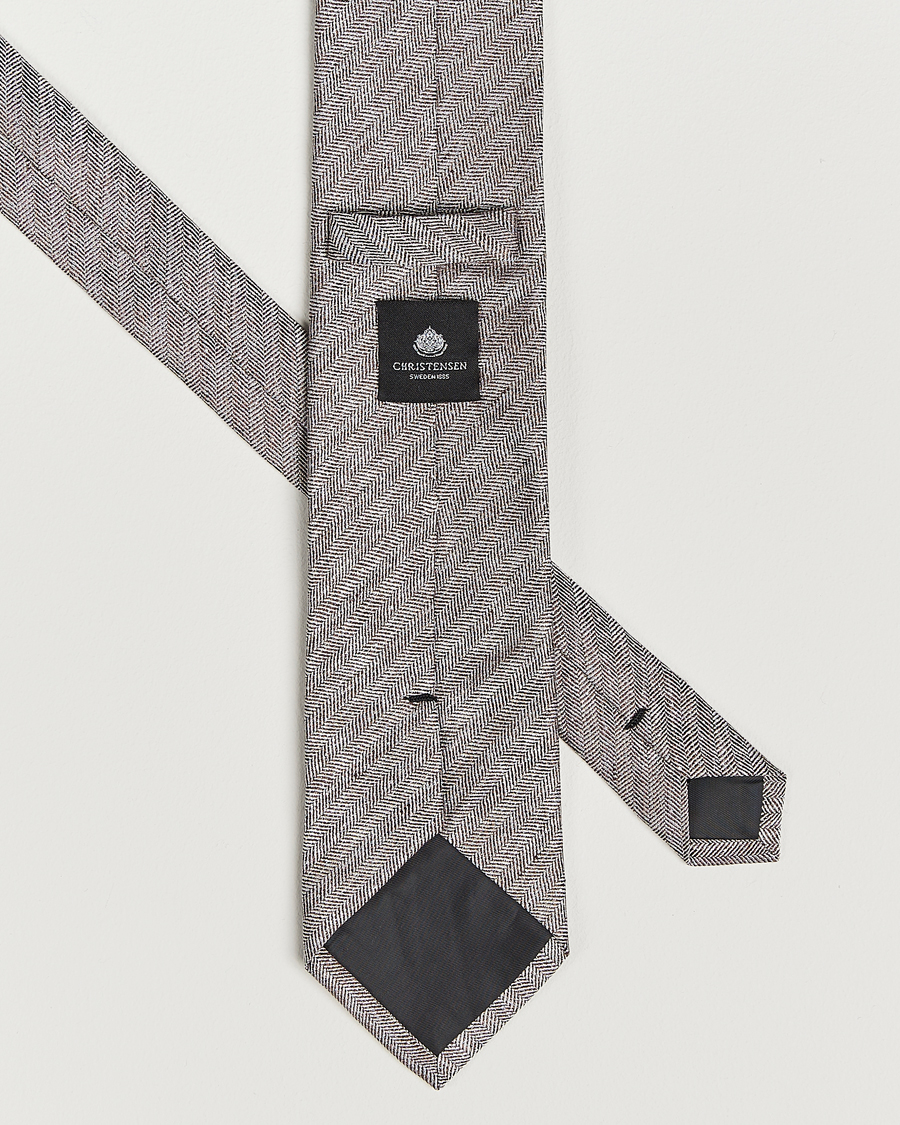 Herren | Krawatten | Amanda Christensen | Box Set Printed Silk 8cm Tie With Pocket Square Brown