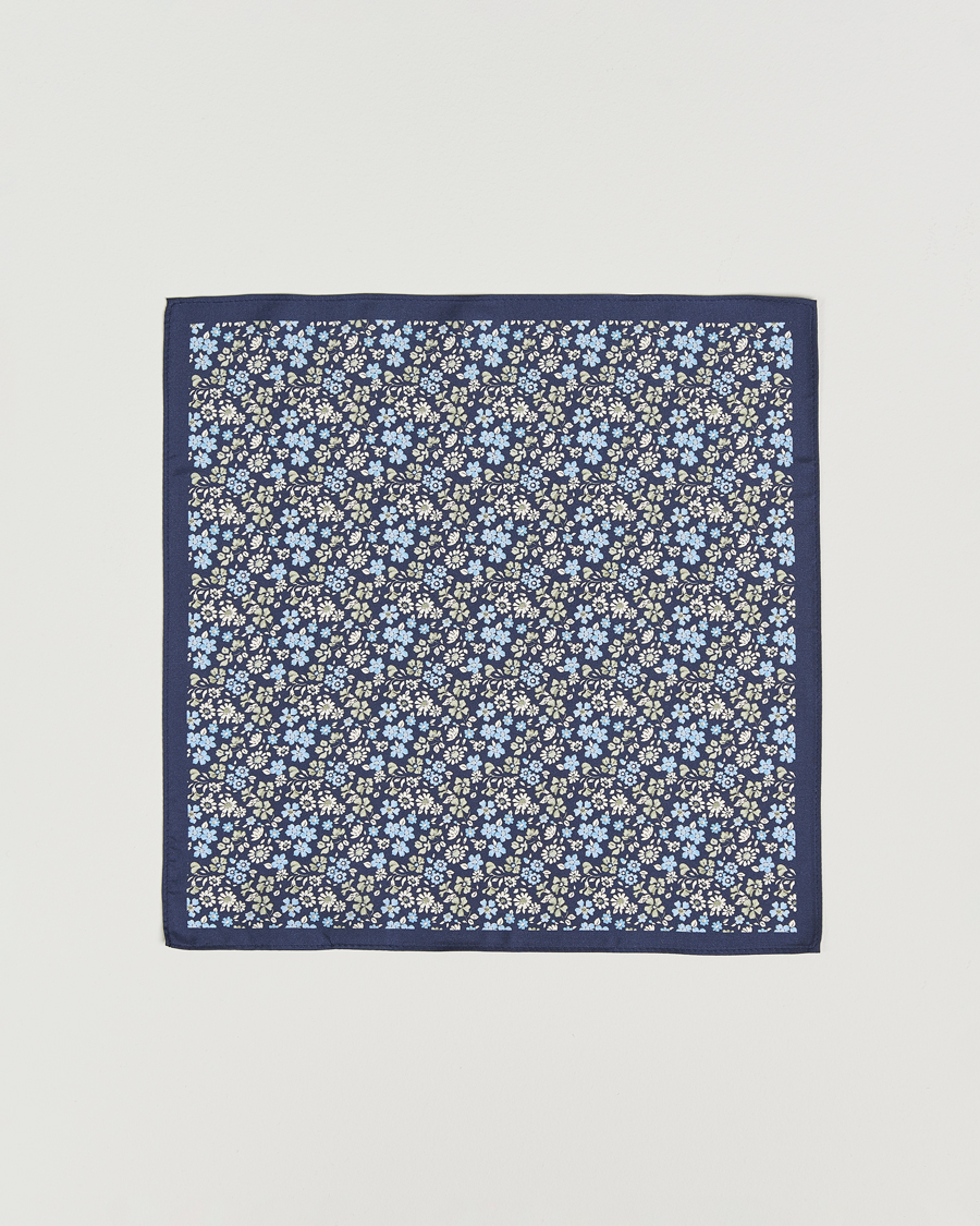 Herren | Krawatten | Amanda Christensen | Box Set Printed Silk 8cm Tie With Pocket Square Navy