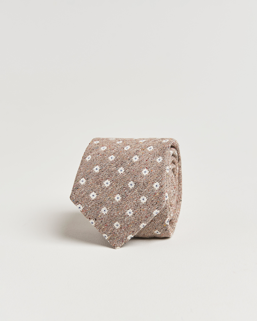 Herren | Krawatten | Amanda Christensen | Silk/Cotton Bourette 8cm Tie Sand
