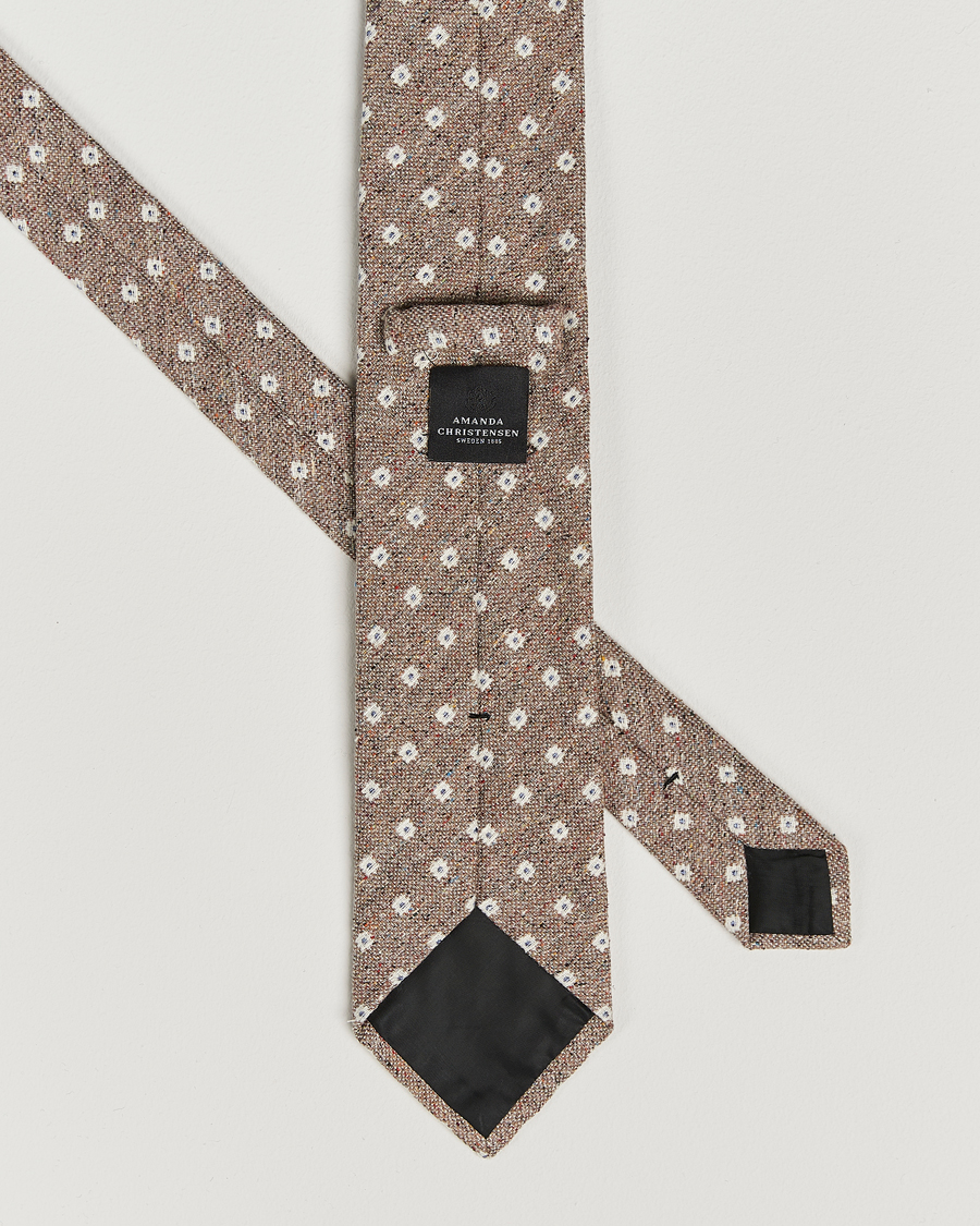 Herren | Krawatten | Amanda Christensen | Silk/Cotton Bourette 8cm Tie Sand