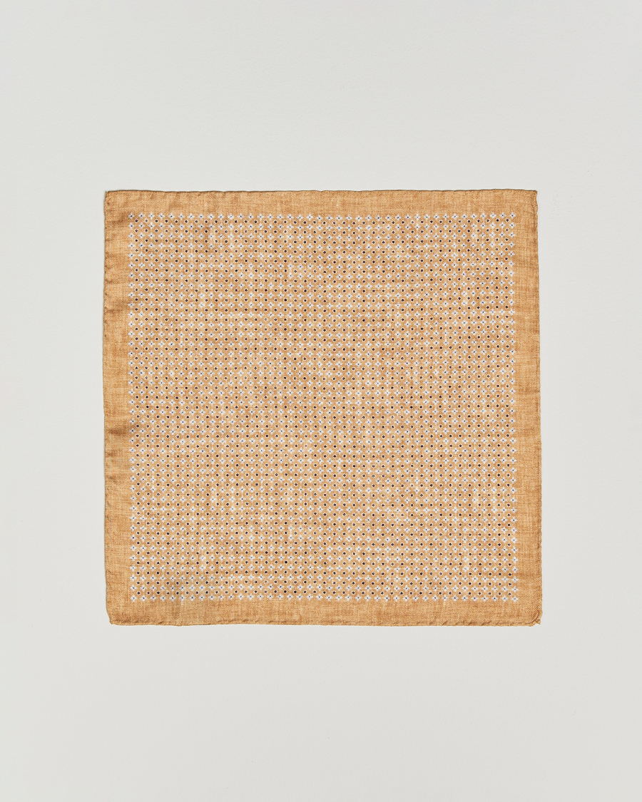 Herren | Einstecktücher | Amanda Christensen | Silk Twill Printed Flower Pocket Square Yellow