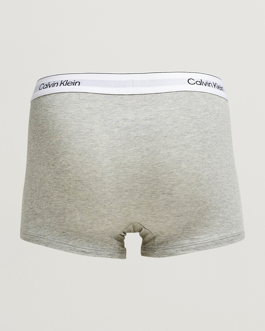 Herren | Unterwäsche | Calvin Klein | 3-Pack Icon Cotton Stretch Low Rise Trunk Blue/Grey/Green