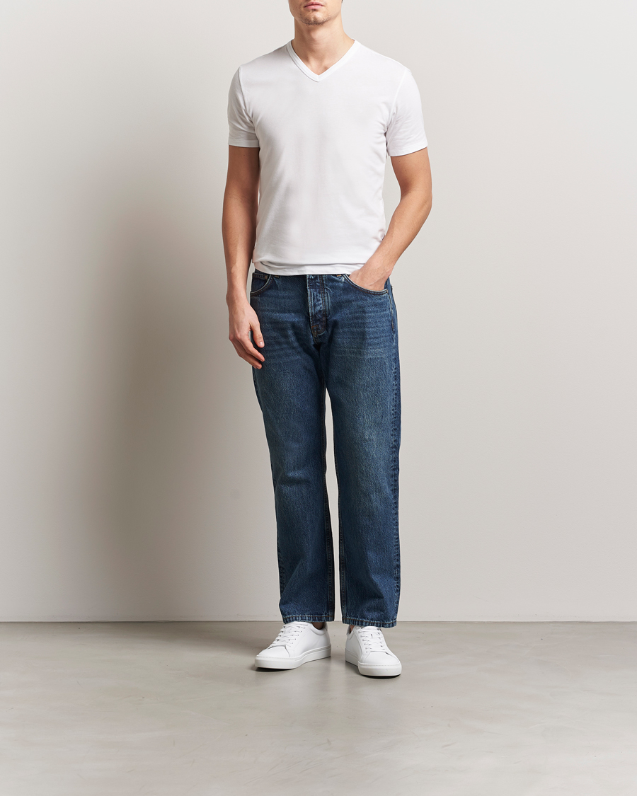 Herren | T-Shirts | Calvin Klein | 3-Pack Cotton Stretch V-Neck T-Shirt White