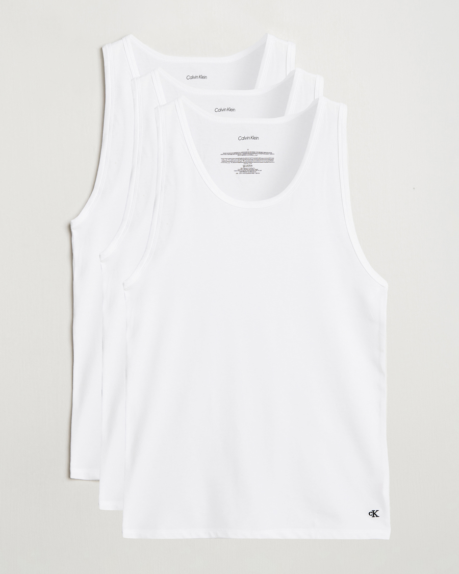 Herren | T-Shirts | Calvin Klein | 3-Pack Cotton Tank Top White