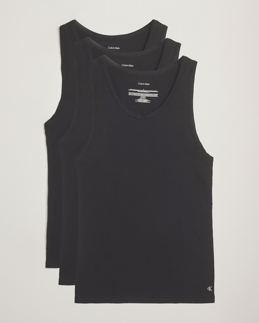 Herren | T-Shirts | Calvin Klein | 3-Pack Cotton Tank Top Black