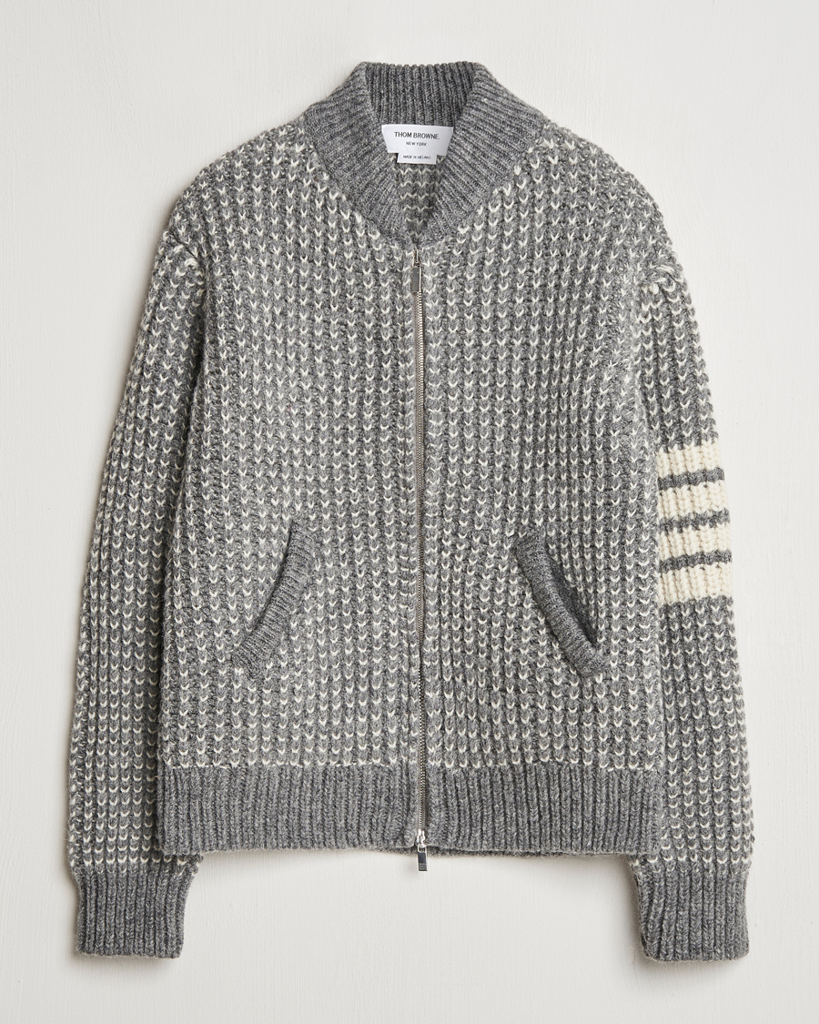 Herren | Jacken | Thom Browne | Irish Wool Bomber Jacket Medium Grey
