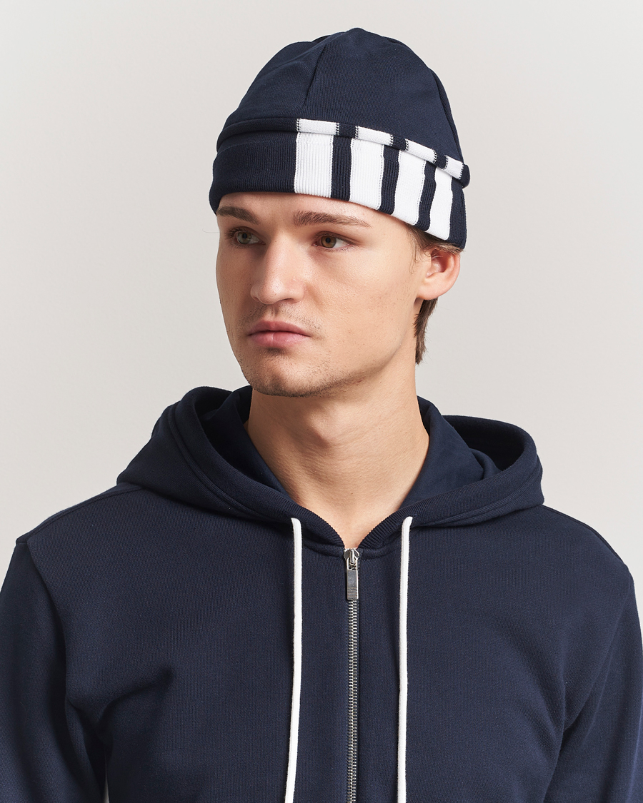 Herren | Thom Browne 4-Bar Beanie Navy | Thom Browne | 4-Bar Beanie Navy
