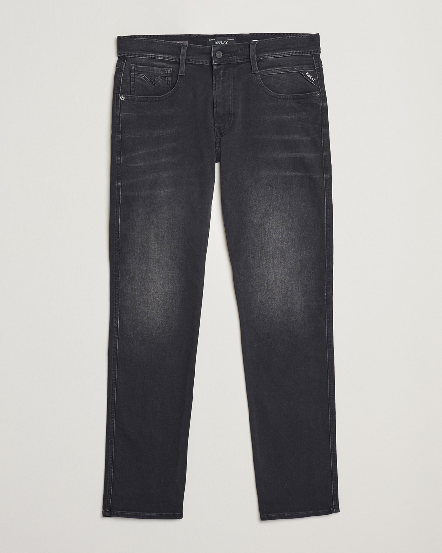 Herren | Jeans | Replay | Anbass Hyperflex Jeans Washed Black
