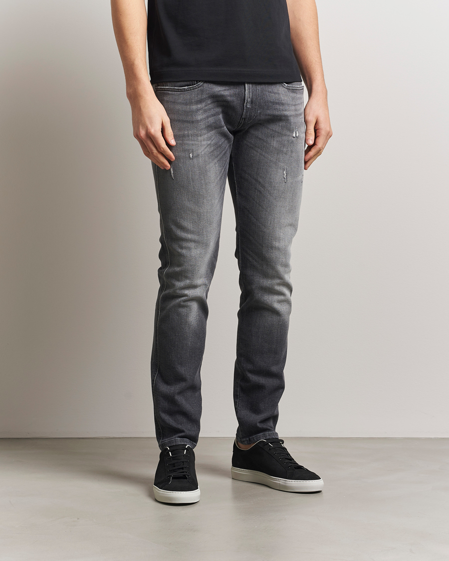 Herren | Jeans | Replay | Anbass Stretch Jeans Washed Black