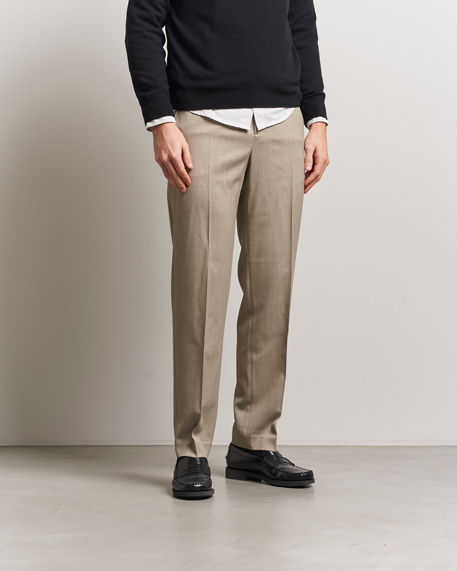 Herren | Hosen | Filippa K | Tailored Twill Drawstring Trousers Sage Melange