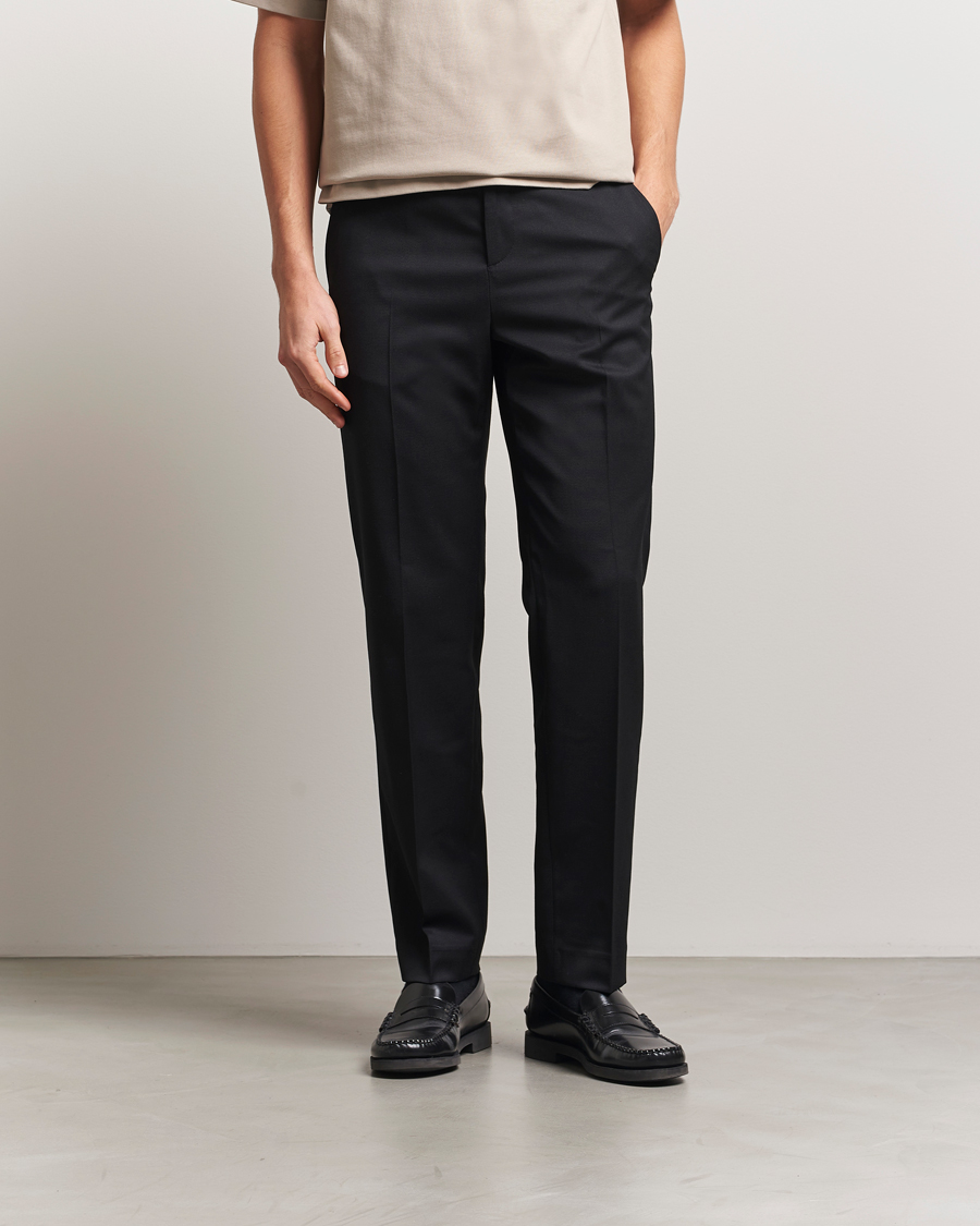 Herren | Hosen | Filippa K | Tailored Twill Drawstring Trousers Black