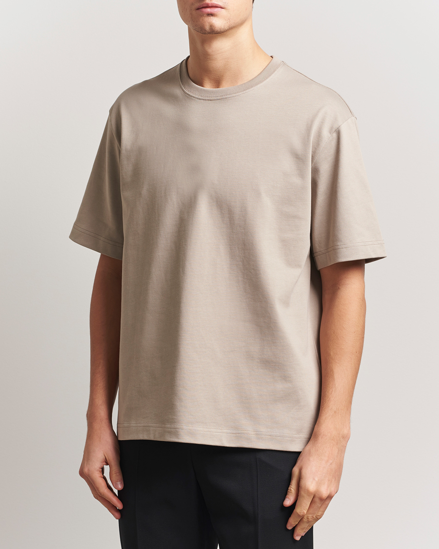 Herren | T-Shirts | Filippa K | Heavy Cotton Crew Neck T-Shirt Moss Grey