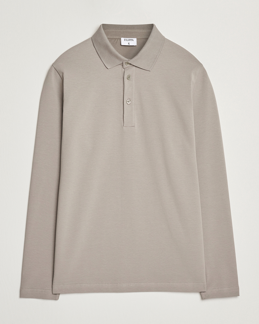 Herren | Poloshirts | Filippa K | Luke Stretch Polo Shirt Dove Grey