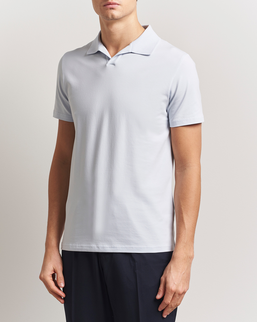 Herren | Poloshirts | Filippa K | Soft Lycra Polo T-Shirt Ice Blue