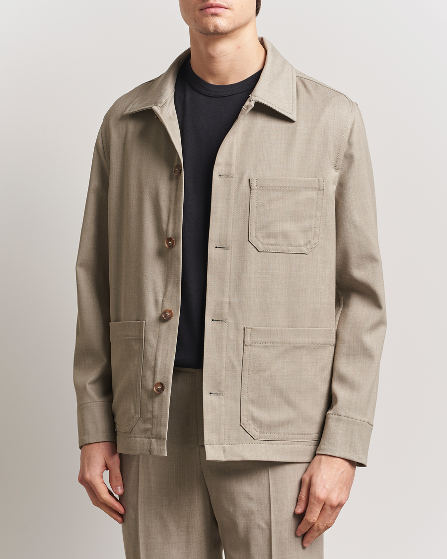 Herren | Business & Beyond | Filippa K | Work Shirt Jacket Sage Melange