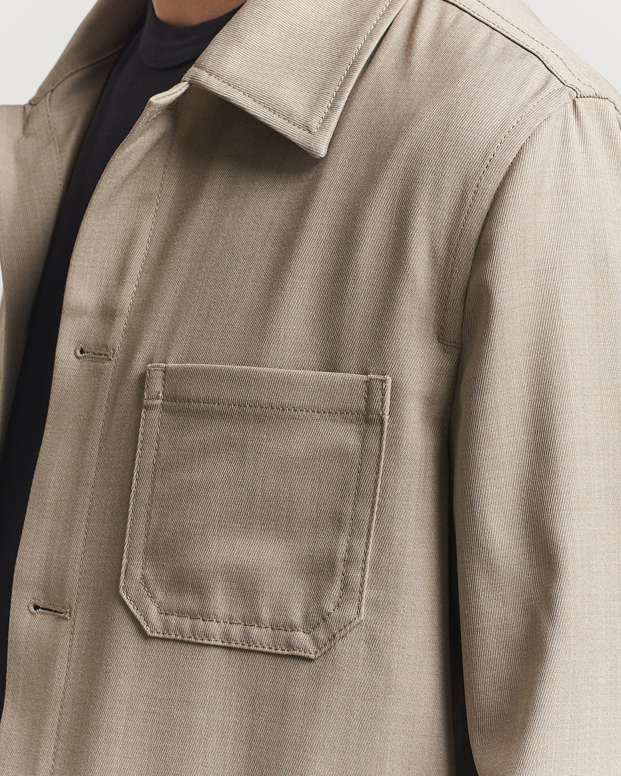 Herren | Business & Beyond | Filippa K | Work Shirt Jacket Sage Melange