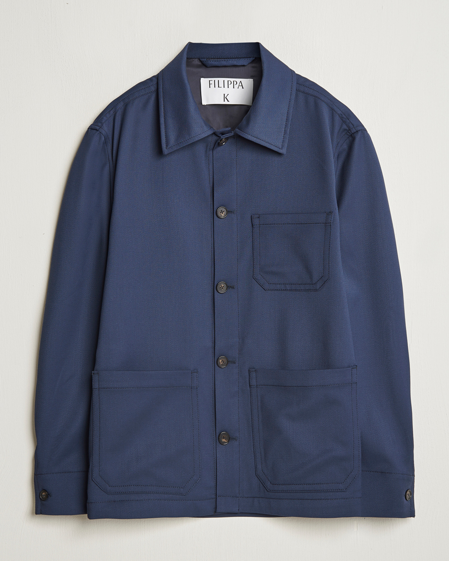 Herren | Business & Beyond | Filippa K | Work Shirt Jacket Dusk Blue