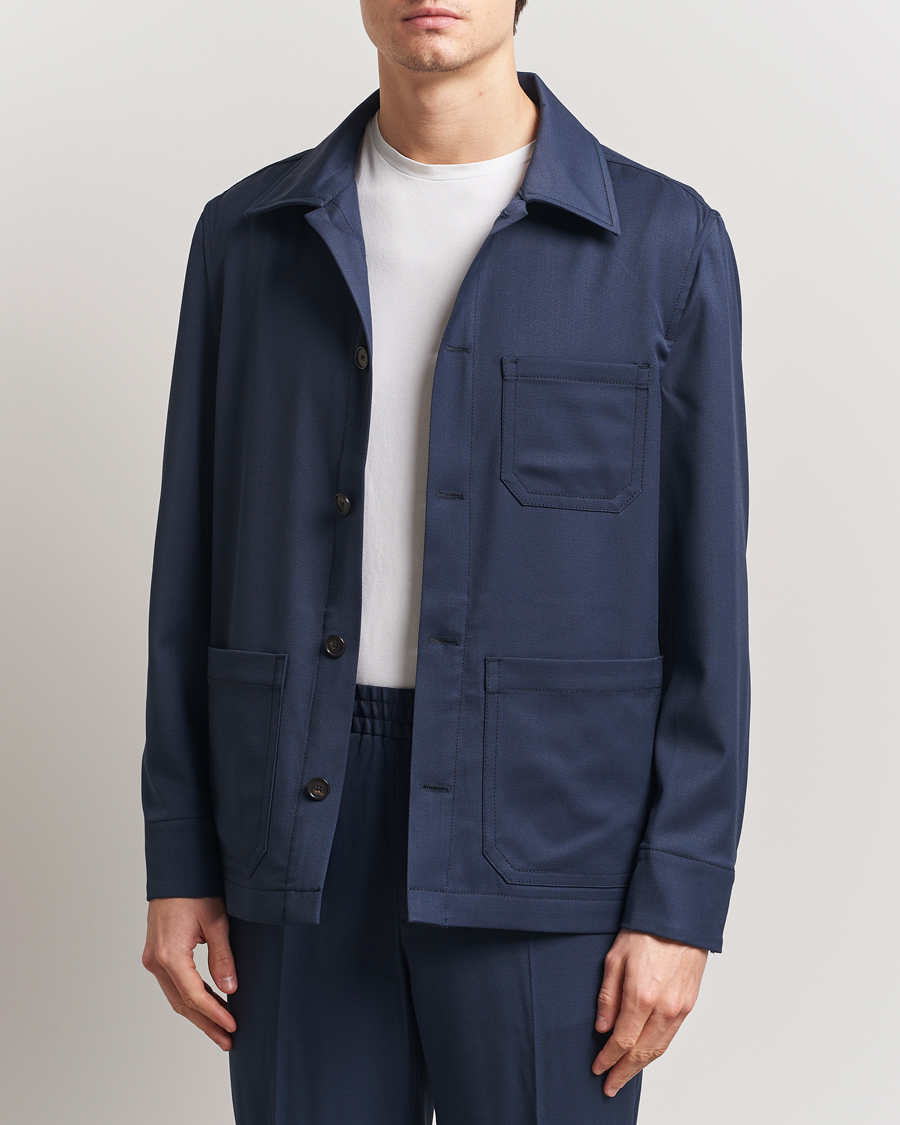 Herren | Business & Beyond | Filippa K | Work Shirt Jacket Dusk Blue