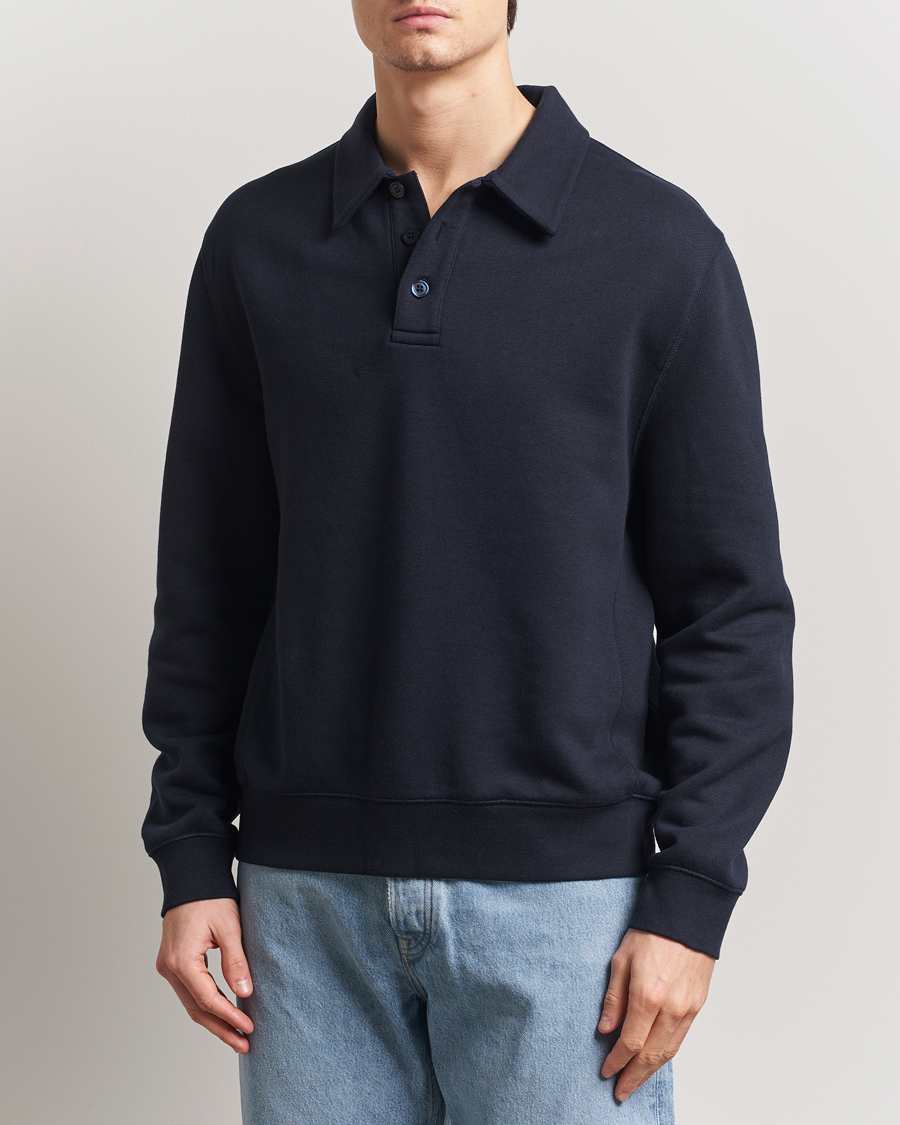 Herren | Pullover | Filippa K | Polo Sweatshirt Navy