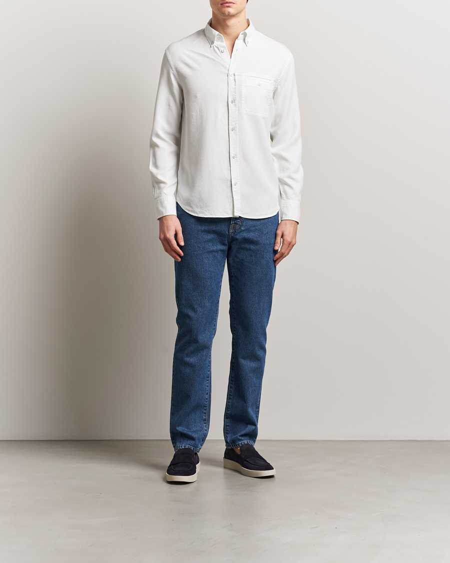 Herren | Jeans | Filippa K | Tapered Cropped Jeans Washed Mid Blue