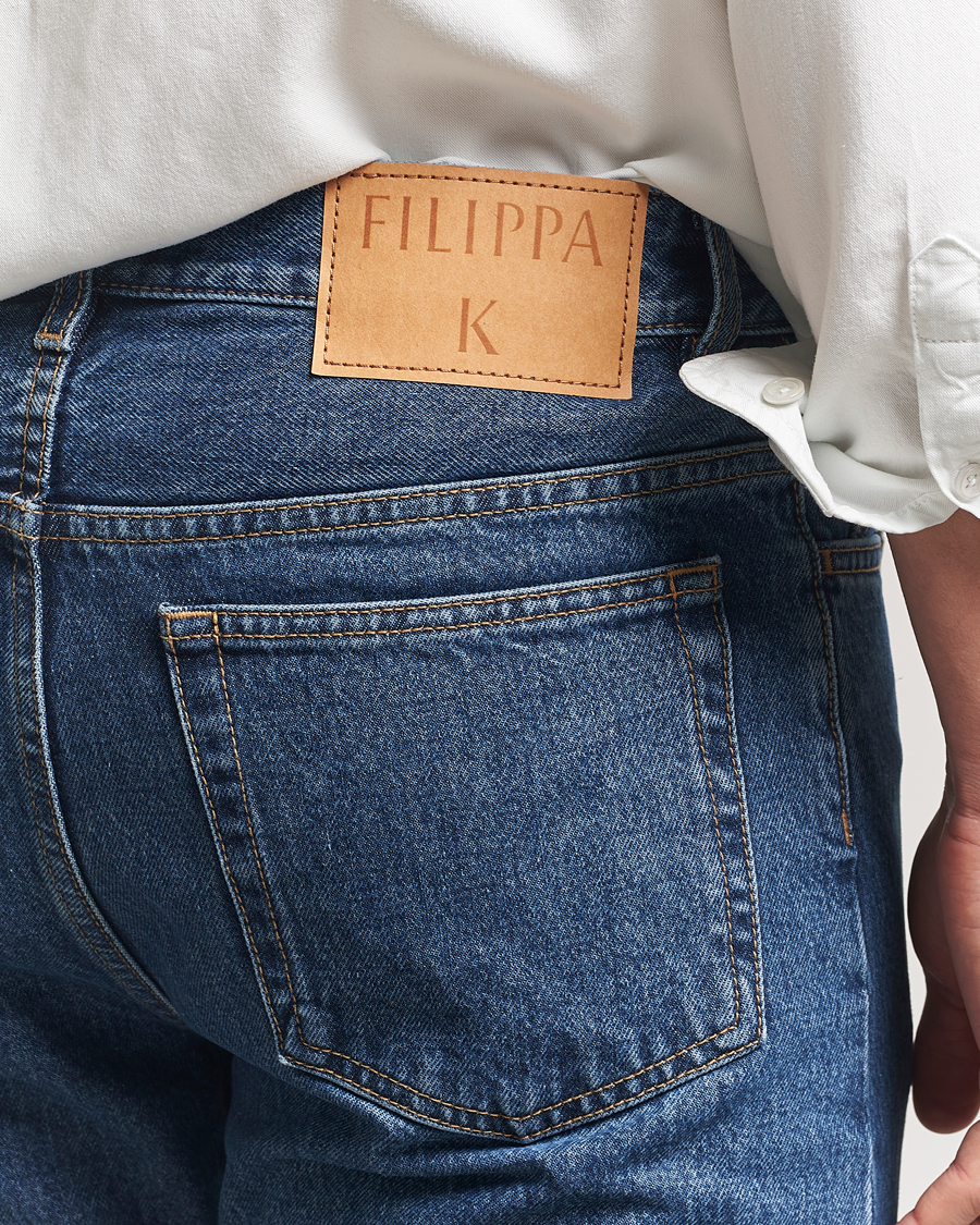 Herren | Jeans | Filippa K | Tapered Cropped Jeans Washed Mid Blue