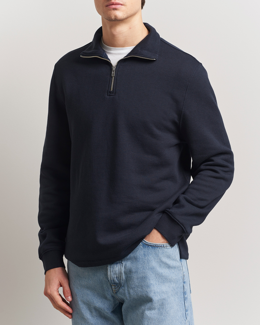 Herren | Pullover | Filippa K | Half Zip Sweatshirt Navy