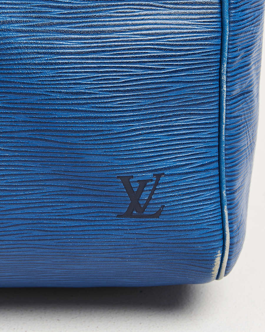 Herren | Louis Vuitton Pre-Owned Keepall 55 EPI Leather Bag Blue  | Louis Vuitton Pre-Owned | Keepall 55 EPI Leather Bag Blue 