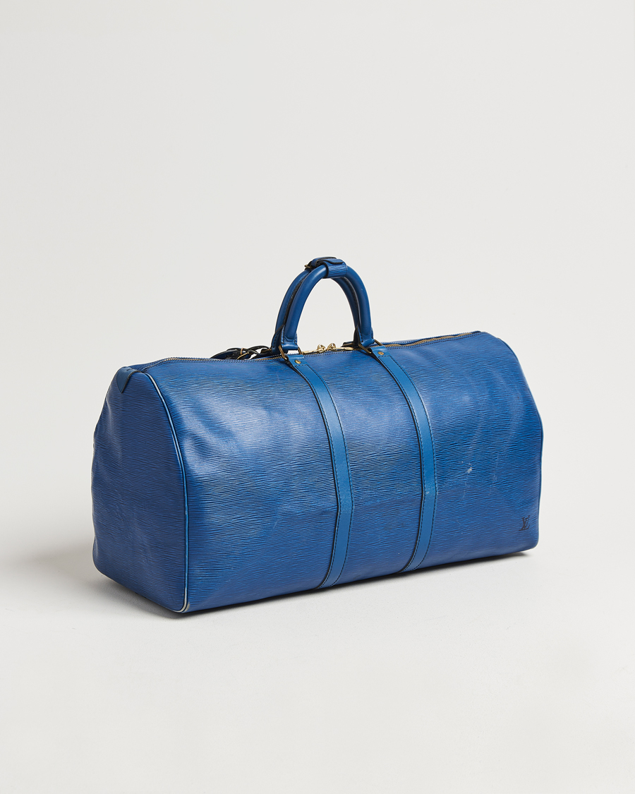 Herren | Louis Vuitton Pre-Owned Keepall 55 EPI Leather Bag Blue  | Louis Vuitton Pre-Owned | Keepall 55 EPI Leather Bag Blue 