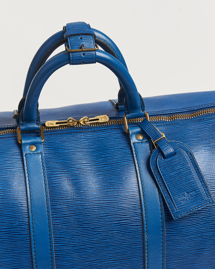 Herren | Louis Vuitton Pre-Owned Keepall 55 EPI Leather Bag Blue  | Louis Vuitton Pre-Owned | Keepall 55 EPI Leather Bag Blue 