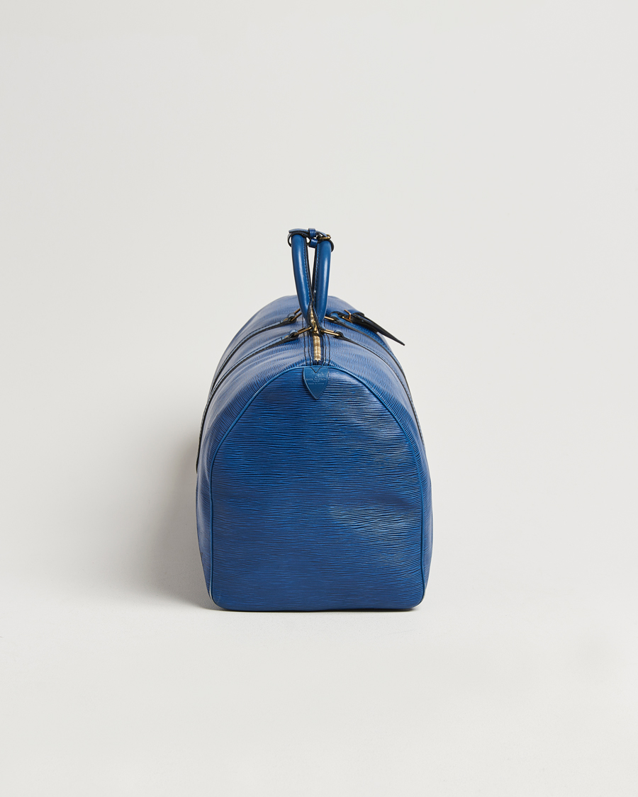 Herren | Louis Vuitton Pre-Owned Keepall 55 EPI Leather Bag Blue  | Louis Vuitton Pre-Owned | Keepall 55 EPI Leather Bag Blue 