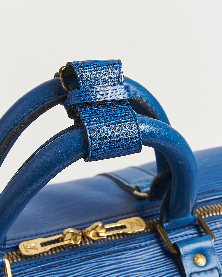 Herren | Louis Vuitton Pre-Owned Keepall 55 EPI Leather Bag Blue  | Louis Vuitton Pre-Owned | Keepall 55 EPI Leather Bag Blue 